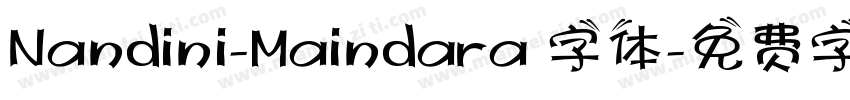 Nandini-Maindara 字体字体转换
